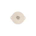 Beige silicone suction lid for bowls with spiral texture and convenient side pull tabs - 4 Inch (12.8CM)
