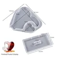 DIY silicone mold for heart resin frame with 16.2cm tray and finished product display - Heart Photo Frame Mold 01