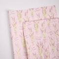 Pink lavender pattern tissue paper for flower bouquet wrapping with Provence text design - Lavender Sydney Paper [Pink]