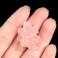Miniatura di coccodrillo in quarzo rosa, scultura di animali in cristallo intagliata - Quarzo rosa