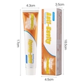 Variante de dentífrico anti-caries KORMESIC que muestra tubo y caja de 100g neto - Estilo Anti-Caries 12H