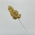 Sparkling gold glitter decorative leaves with stems for Christmas trees and weddings - Solid Peach Leaf