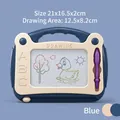 Blue magnetic drawing board for kids with purple pen and alphabet engraving - Small Blue Portable Drawing Board