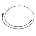 Minimalist 1mm black stainless steel snake chain necklace with lobster clasp closure - 450*1mm / Black