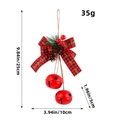 Campana di Natale con fiocco scozzese bacche rosse e pigne decorazione appesa - Rosso