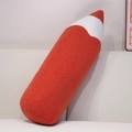 Creative orange pencil plush pillow in soft teddy fleece for home sofa decoration - 70cm(0.75kg) / Red Teddy Fleece Style