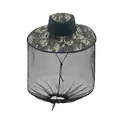 Outdoor digital camo mosquito head net hat with breathable mesh and adjustable drawstring - M (56-58cm) / Yellow Green Camouflage
