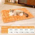Pluche warme oranje huisdiermat voor katten en honden, verkrijgbaar in de maten S tot XXL - Oranje