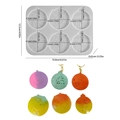 Silicone resin mold for 6-cavity round Christmas pendants with star and butterfly motifs - Round Tag Style (NO.1 Christmas Hanging Pendant)