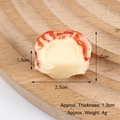 Realistic white scallop meat model keychain featuring detailed orange texture accents - Scallop Meat - No Hook