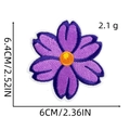 Toppa ricamata a fiore viola dimensioni 6,4x6cm per decorazione abbigliamento - Fiore Viola (4#)
