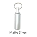 Portachiavi portapillole impermeabile in alluminio argento opaco con anello di tenuta - Argento Opaco