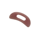 Pink resin meridian massage tool with curved crescent shape and hollow handle grip - Medium / Pink