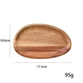 Bandeja de madera de acacia irregular 17,5x10,8cm con vetas naturales de madera - Estilo A (17.5x10.8cm)