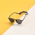 Gafas de sol redondas de silicona para bebé con banda elástica ajustable marrón - Moca (Con Correa Antideslizante Gratis)