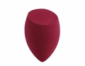 Burgundy water-drop makeup sponge with flat edge for professional cosmetics application - Beveled Wine Red (Bottled)