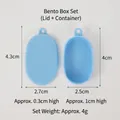 Miniature blue plastic dollhouse lunch box container set with lid and base for DIY crafts - Blue
