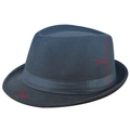 Chapeau Fedora classique en laine noire avec hauteur de 11cm et bord large de 4cm - 58cm / Laine Noir