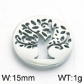 Stainless steel 15mm Tree of Life cutout round pendant charm for jewelry making - Style 13 (KLJ4261-Z)
