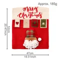 Christmas chair cover with Santa Claus embroidery and Merry Christmas festive lettering - Merry Christmas Letter Santa Chair Cover
