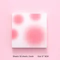 Bloc de notas degradado rosa garra de gato, notas cuadradas 8x8cm de 50 hojas - Melocotón Garra - Bloc de notas