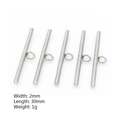 Cierres OT cilíndricos de acero inoxidable plateado de 30mm para joyería DIY - Estilo 5 - Dorado