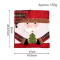Santa Claus Christmas chair cover in red and white plush fabric with 52x47cm dimensions - Santa Claus