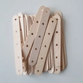 Natural wood craft sticks with 5 holes for DIY projects and handmade models - Natural 5-Hole Stick / 50 Pcs/Pack