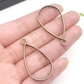 Bronze teardrop alloy metal hollow frame pendants for DIY jewelry making - Water Drop Bezel (22380) / 38x21mm / Bronze