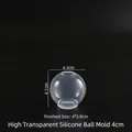 Transparente Silikonform für 4cm Kugeln aus Kunstharz mit glatter Oberflächenstruktur - 4cm