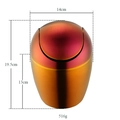 Mini pattumiera a forma di uovo in acciaio inox con sfumatura arancione e coperchio - Altezza 19,5 cm / Nuovo Rosso Sfumato