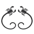 Gothic black scorpion ear cuffs with punk style 3D bionic scorpion design - Scorpion Shape Style (X480) / Matte Black