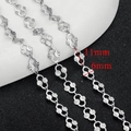 Silver stainless steel fan-shaped link chain for women jewelry making 11mm by 6mm size - Petal Link-11x6mm