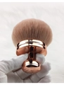 Rose gold mushroom makeup brush with high density beige bristles for loose powder - OPP Bag / Rose Gold + Nude Hair