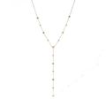 Elegant 18K gold plated heart necklace with zircon crystals on a minimalist Y-chain - Heart Zirconia Style
