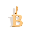 Golden minimalist letter B pendant charm made of polished metal for DIY jewelry - Letter B (Rose Gold)