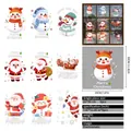 Christmas static window stickers set with 9 sheets of cartoon snowmen and reindeer - Cartoon Characters Mega Set 9 Sheets (20*30cm*9)