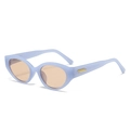 Lunettes de soleil œil de chat chic avec monture lilas et verres marron clair - Monture Bleu Jelly Verre Champagne