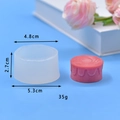 Silicone cake and soap mold with dimensions showing top 4.8cm and height 2.7cm - Medium