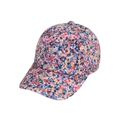 Kinder-Baseballkappe mit buntem Blumenmuster und gebogenem Schirm für optimalen Sonnenschutz - Rot Blau Druck