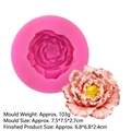 Roze pioenroos siliconen mal voor 3D bloemhars en fondant taart decoreren - Stijl 2-Grote Bloeiende Bloem