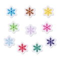 Set of 10 colorful snowflake embroidery patches for Christmas DIY decoration on white background - Snowflake Set 4 (10 Pieces)