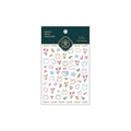 3D ultra-thin nail art stickers MN-075F with colorful cartoon rabbit and tulip designs - MN-075F 3D Embossed Bunny Tulip (MN-075F)
