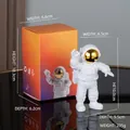 White astronaut figurine with gold visor and box, dimensions 6.5cm wide and 10cm high - Small Plated Gold Model A (Color Box)