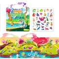 Magic Forest reusable jelly sticker book for children with portable handle and vibrant stickers - Jungle Camouflage