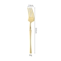 Golden 304 stainless steel dinner fork 18.5cm long and 39g weight with mirror finish - Gold (Dessert Fork)