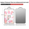 Dual-sided 42.5x27cm cutting board with food-grade PP and stainless steel surfaces - Medium Thickened (Stainless Steel + Food Grade PP)