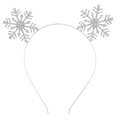 Funkelndes Silber-Schneeflocken-Stirnband mit Kristallen für Weihnachtsfeiern - Schneeflocke - Silber