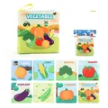Soft fabric infant book featuring colorful vegetable illustrations for early learning - Vegetable Series
