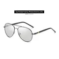 Klassische polarisierte Pilotenbrille mit phototropen Gläsern und Gunmetal-Rahmen - Gunmetal-Rahmen (Polarisierte Photochrom)